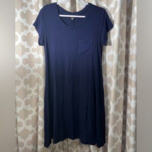 Women’s large dark navy blue T-Shirt style dress